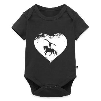 Horses Horse Vaulter Vaulting Volti - Baby Premium short-sleeve bodysuit - black - Front