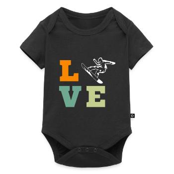 LOVE Snowboard Design – Sporty Style - Baby Premium short-sleeve bodysuit - black - Front