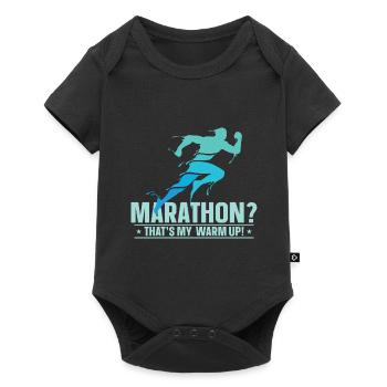 Marathon Marathon Marathon Runner Gift - Baby Premium short-sleeve bodysuit - black - Front