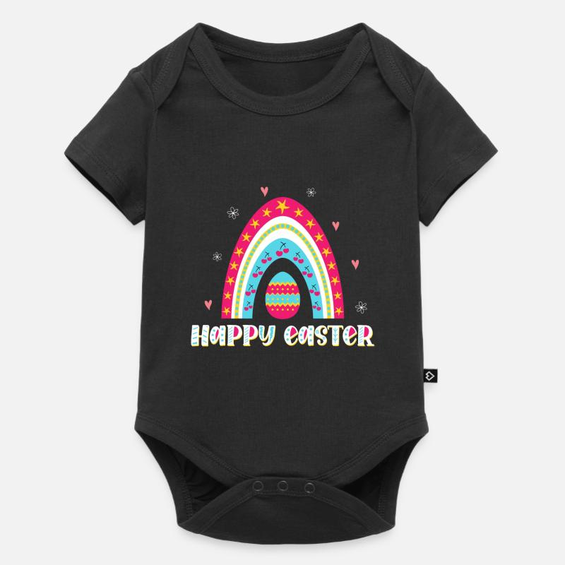Happy Easter Easter Egg Rainbow - Baby Premium short-sleeve bodysuit - black