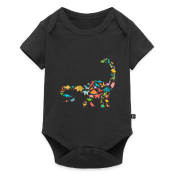 Brachiosaurus Dinosaur - Baby Premium short-sleeve bodysuit - black - Front