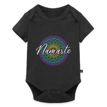 Namaste Yoga Méditation Spiritualité Mandala - Body à manches courtes Premium Bébé - noir - Devant