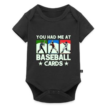 Baseball Card Sports Cards Collection Gift - Baby Premium short-sleeve bodysuit - black - Front