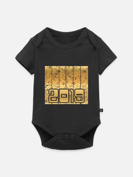 Grün 2019 - Baby Premium Kurzarmbody - Schwarz