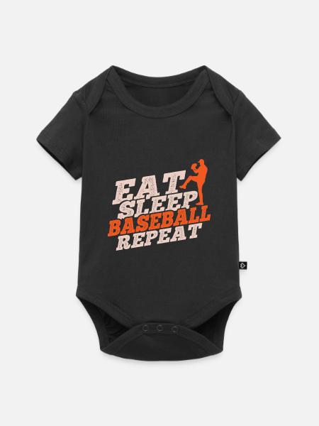 Baseball - Baby Premium Kurzarmbody - Schwarz