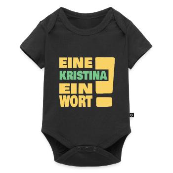 Vorname Kristian - Baby Premium Kurzarmbody - Schwarz - Vorne