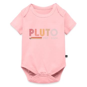 Pluton n’oublie jamais la science rétro et l’astronomie - Body à manches courtes Premium Bébé - rose - Devant