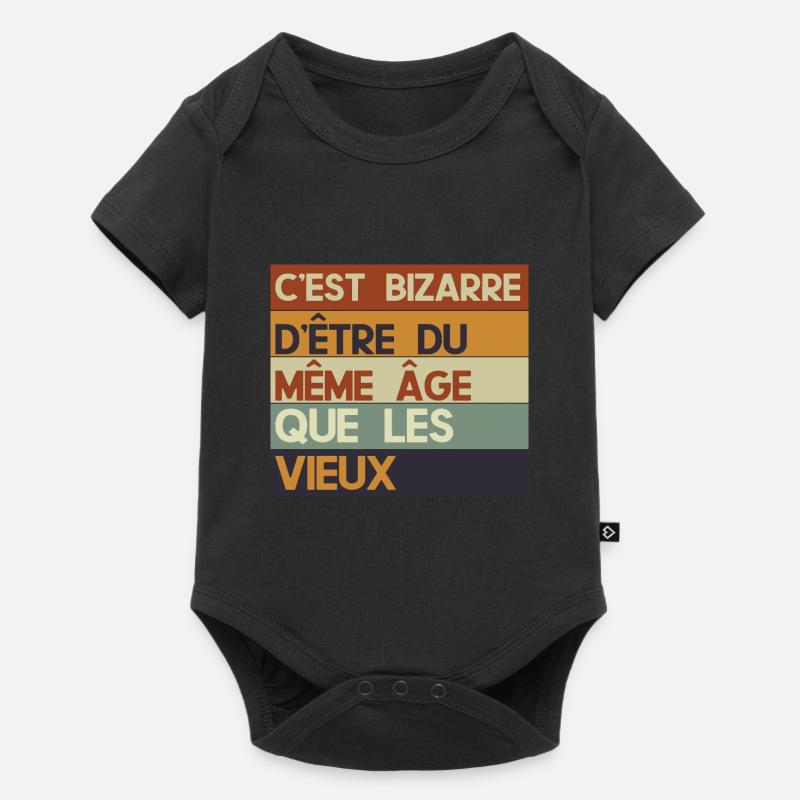 c'est bizarre d'être du même âge que les vieux - Body à manches courtes Premium Bébé - noir