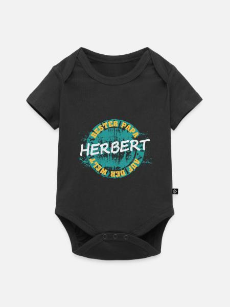 Herbert - Baby Premium Kurzarmbody - Schwarz