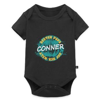 Conner als Vatertag - Baby Premium Kurzarmbody - Schwarz - Vorne