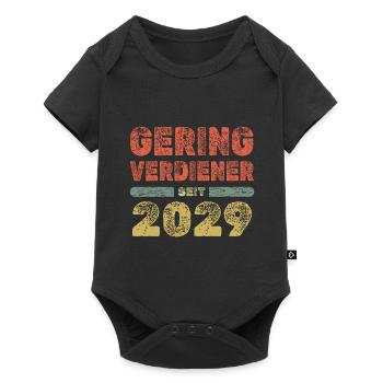 2029 - Baby Premium Kurzarmbody - Schwarz - Vorne