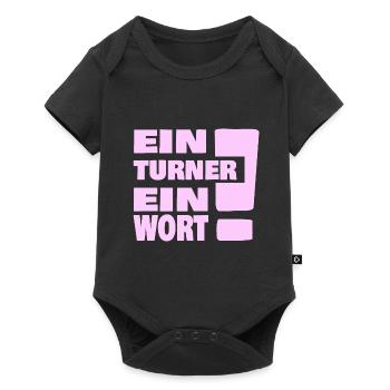 Turnen Turnen - Baby Premium Kurzarmbody - Schwarz - Vorne