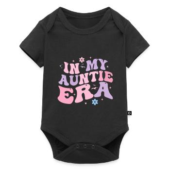 In My Auntie Era Baby Announcement for Aunt - Body à manches courtes Premium Bébé - noir - Devant