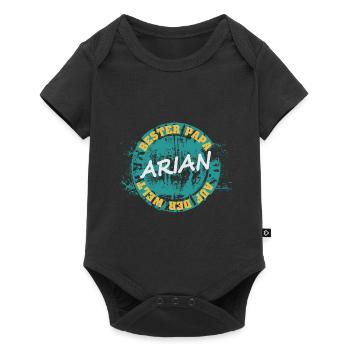 Vatertag Arian - Baby Premium Kurzarmbody - Schwarz - Vorne