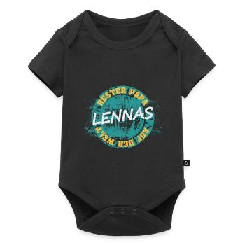 Lennas - Baby Premium Kurzarmbody - Schwarz - Vorne