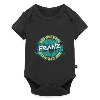 Fête des pères Franz - Body à manches courtes Premium Bébé - noir - Devant
