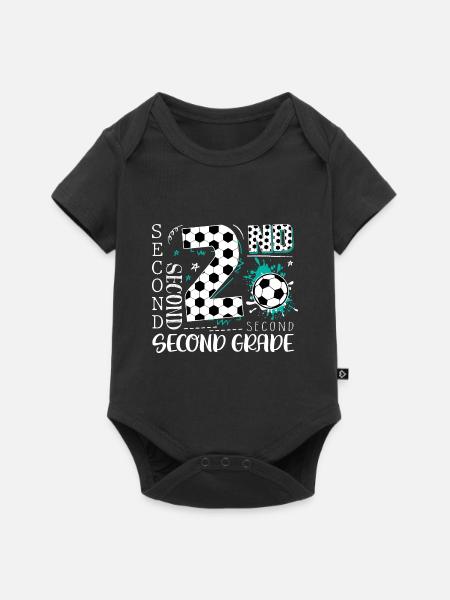 2. Klasse Fußball - Baby Premium Kurzarmbody - Schwarz