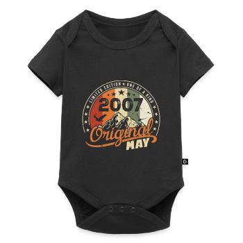 May 2007 Vintage Born In May 2007 Birthday - Baby Premium short-sleeve bodysuit - black - Front