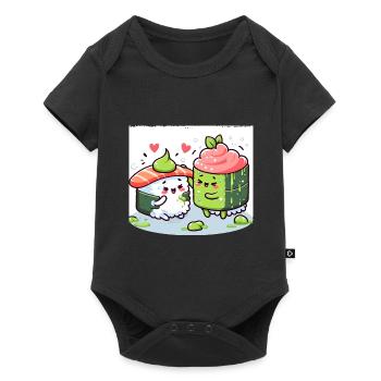 Kawaii Sushi with Wasabi - Baby Premium short-sleeve bodysuit - black - Front