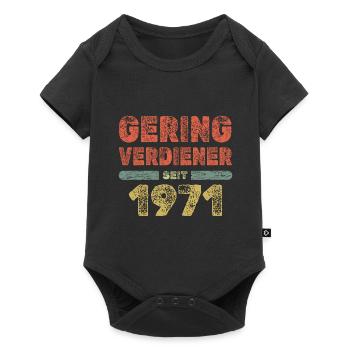 Spruch 1971 - Baby Premium Kurzarmbody - Schwarz - Vorne