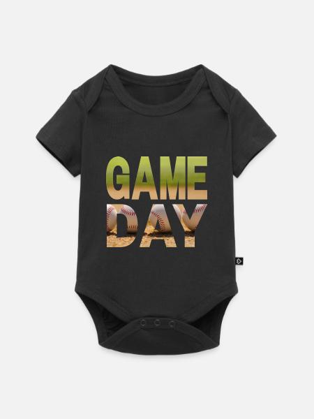 Game Day Baseball - Baby Premium Kurzarmbody - Schwarz