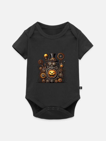 Halloween-Maschine - Baby Premium Kurzarmbody - Schwarz