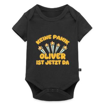 Oliver als Vorname - Baby Premium Kurzarmbody - Schwarz - Vorne