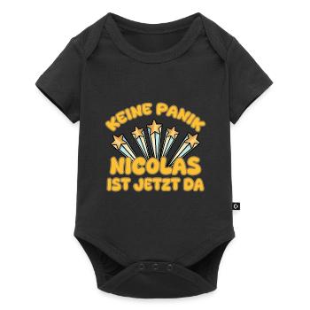 Gift for Nicolas - Baby Premium short-sleeve bodysuit - black - Front