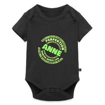Perfektion Anne - Baby Premium Kurzarmbody - Schwarz - Vorne