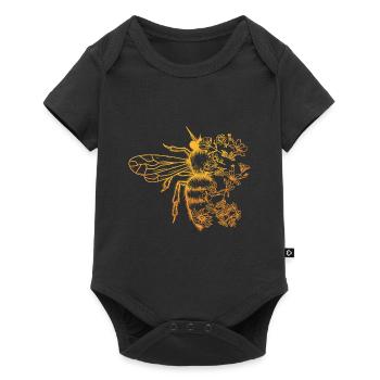 Fleur Abeille Femmes Honey Beekeeper - Body à manches courtes Premium Bébé - noir - Devant