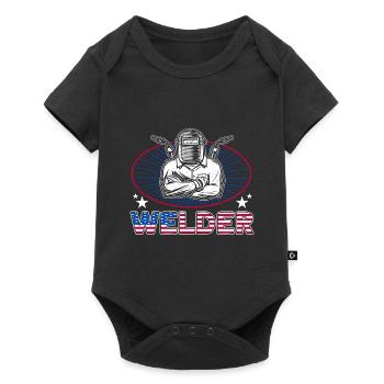 Soudeur SOUDEUR USA Cadeau patriotique - Body à manches courtes Premium Bébé - noir - Devant