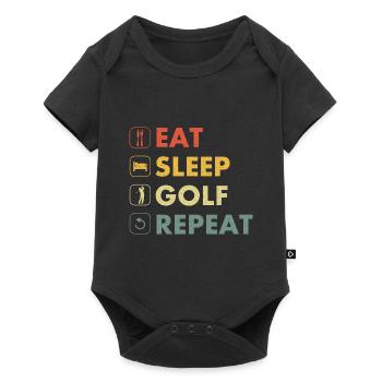 Golf manger dormir répéter - Body à manches courtes Premium Bébé - noir - Devant