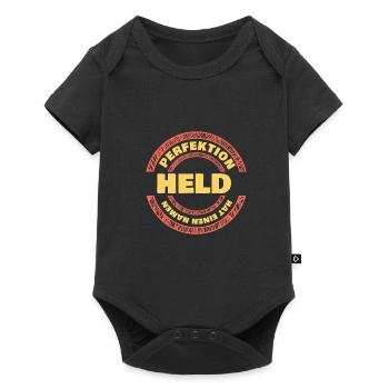 Perfektion held - Baby Premium Kurzarmbody - Schwarz - Vorne