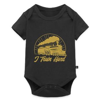 Model Railway Trains Engine Driver Gift - Baby Premium short-sleeve bodysuit - black - Front