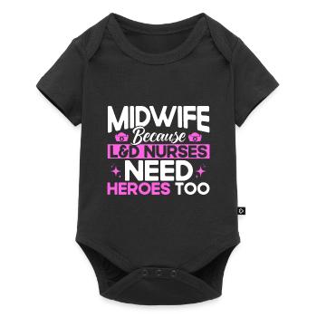 Doula Obstetrician Obstetrician Gift - Baby Premium short-sleeve bodysuit - black - Front