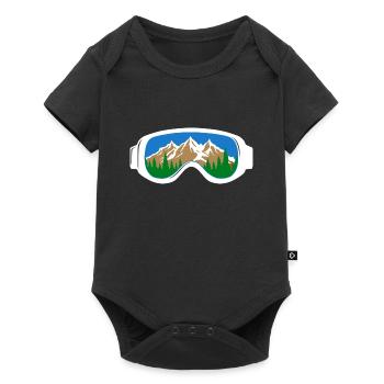 Ski Snowboard Ski Goggles Ski Winter Sports - Baby Premium short-sleeve bodysuit - black - Front