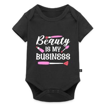 Beauty Is My Business Kosmetiker - Baby Premium Kurzarmbody - Schwarz - Vorne