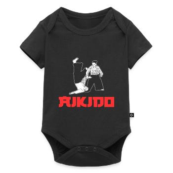 Aikido The Art Of Peace Aikidoka - Baby Premium Kurzarmbody - Schwarz - Vorne