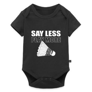 Badminton Sport Athlet - Baby Premium Kurzarmbody - Schwarz - Vorne