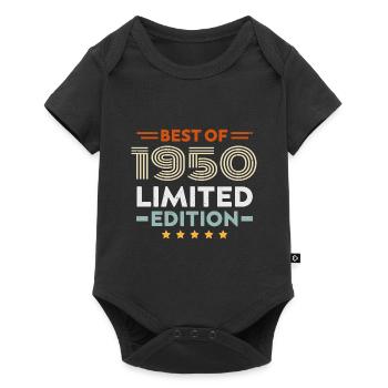 Retro 1950's Vintage Gift 74th Birthday 74 Years - Baby Premium short-sleeve bodysuit - black - Front