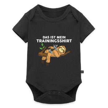 Chemise d’entraînement de paresseux - Body à manches courtes Premium Bébé - noir - Devant