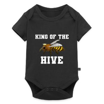 King Of The Hive Imker - Baby Premium Kurzarmbody - Schwarz - Vorne