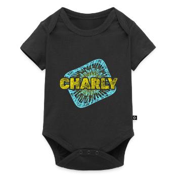 Leisure time Charly - Baby Premium short-sleeve bodysuit - black - Front