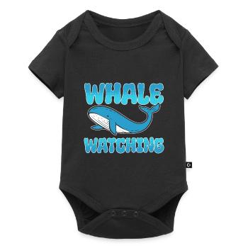 Whale Watching Wasserbiologe - Baby Premium Kurzarmbody - Schwarz - Vorne