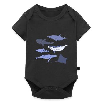 Meerestiere Walbiologe - Baby Premium Kurzarmbody - Schwarz - Vorne