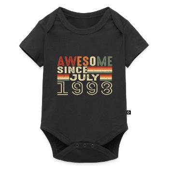 Juli 1998 Geburtstagsgeschenk Juli 1998 Jahrgang - Baby Premium Kurzarmbody - Schwarz - Vorne