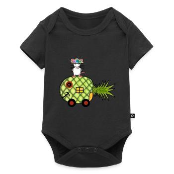 Pineapple Motorhome Holidays Mouse Travel Travel Child - Baby Premium short-sleeve bodysuit - black - Front