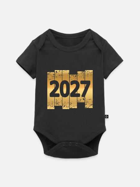 2027 - Baby Premium Kurzarmbody - Schwarz
