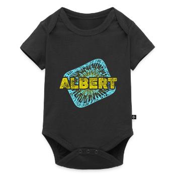 Albert als Freizeit - Baby Premium Kurzarmbody - Schwarz - Vorne