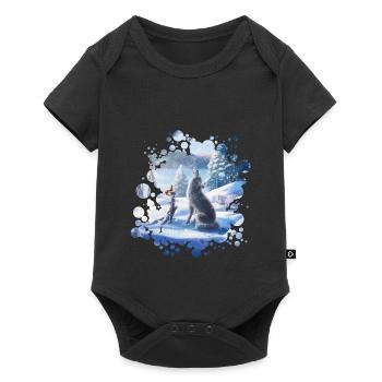 Freunde (Winterzauber) - Baby Premium Kurzarmbody - Schwarz - Vorne